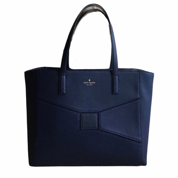 kate spade Handbags - Kate Spade Beau Bow Tote Purse Navy Blue L…